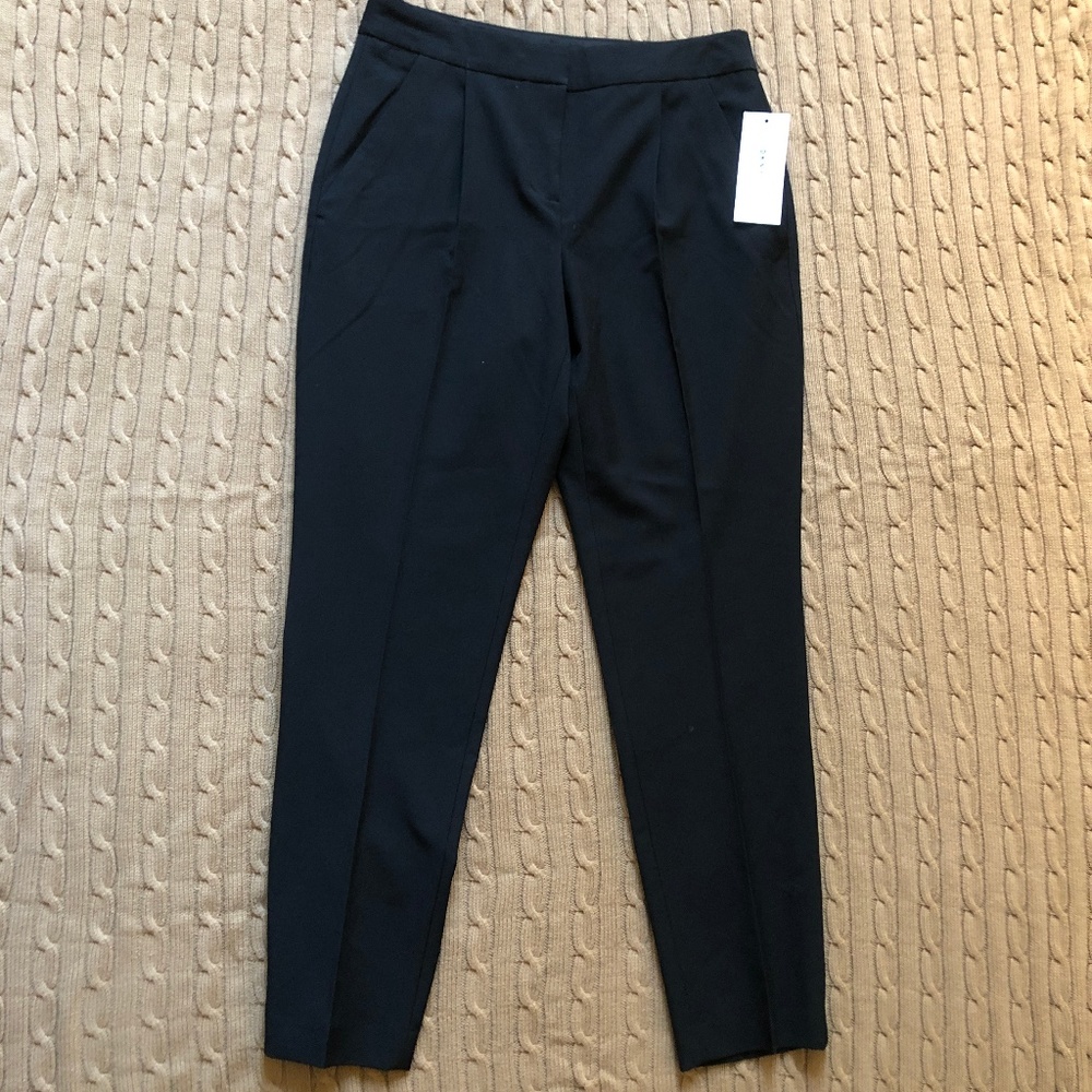 Black Dress Pants w/ Skinny Leg and Creased Front